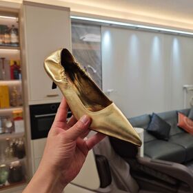 Ladies Designer Pumps Mordore 55mm Ruched Nappa Leather Heeled Pumps