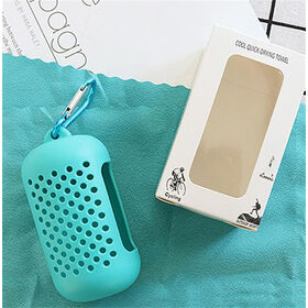 New Cold Sport Silicone towel sleeve Outdoor Portable Silicone Ice Towel Bag