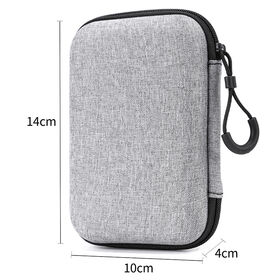 Hard EVA Storage Case for 2.5 Inch Hard Drive, Power Bank, Charger & Cable, Zipper Protective Bag for Earphone Data Line