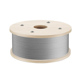 Cable de la cuerda de alambre del acero inoxidable 316 del alto brillo 3/8 "cuerda de alambre marina del grado 7x19