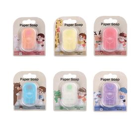 50 Feuilles de Savon Mini | Savon pour les Mains Portable Jetable | Papier Savon pour Voyage en Plein Air | Feuilles de Savon avec Logo Personnalisable