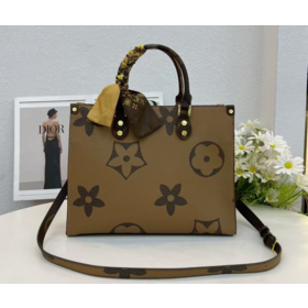 Oversized Floral Monogram Tote Bag