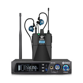 ER-102 Moniteur In-Ear Professionnel Sans Fil UHF avec Émetteur et Récepteur Bodypack et Écouteurs