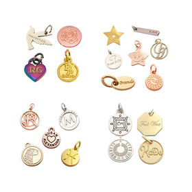 Engraved Metal Pendant Jewelry Tags Charms For Necklace Bracelet