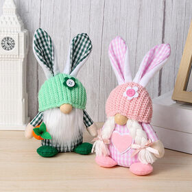 Fabric Plush Doll Rabbit Gnome Easter Home Party Decoration