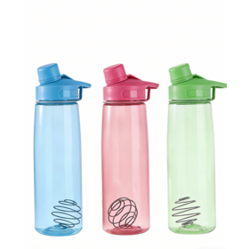 Individuelle Kunststoff-Shaker-Wasserflasche aus Tritan, 800ML, Sport-Trinkflasche mit auslaufsicherem Deckel für Fitnessstudio und Fitness