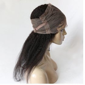 hair piece human hair kinky straight full lace frontal closure