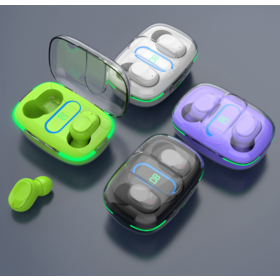 Wholesale Y90 Earphone TWS True Wireless Gaming Earbuds Transparent Cover LED Digital Display Waterproof In-ear Design Headphones
