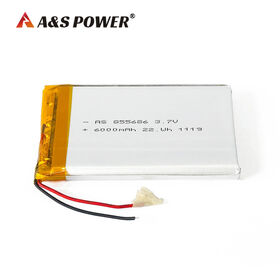High Capacity 6Ah 855686 Lithium Polymer Battery 3.7V, High-Grade Heavy-Duty CE UL Certified Rechargeable Battery for Portable Dig