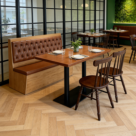 Vintage Style Restaurant Furniture Custom Table Chair Booth Combination