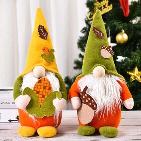 Faceless Doll Ornament Holding Corn Festival Autumn Decoration