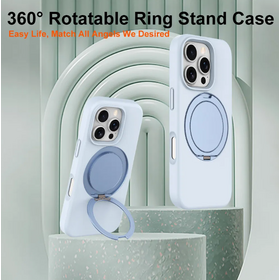 Coque de Téléphone Magnétique Rotative à 360° pour Série iPhone 18, Vente Chaude 2026, Couvercle Arrière Antichoc avec Support de Chargement Sans Fil