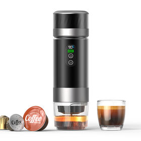 Cafetière Portable 3 en 1 avec Batterie Amovible 7500mAh, Extraction Rapide 20Bar, Chargement USB