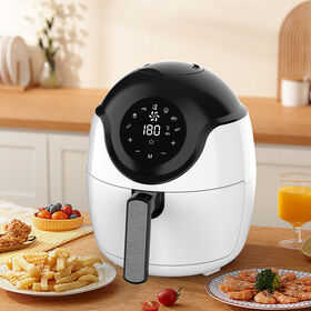 3.7-Quart Compact Air Fryer, 1350W petit 4-en-1 Air Fry avec des commandes analogiques, parfait pour les petites cuisines/dortoir/RV, blanc