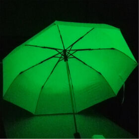 Fluorescent Fashion Semi-Automatic J Shape Handle Umbrella