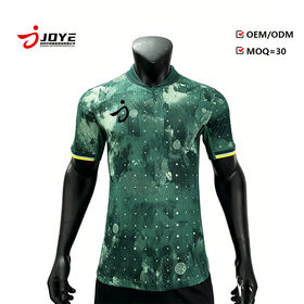 Schwarzes, atmungsaktives, leichtes Kurzarm-Fußballtrikot, OEM-Druck