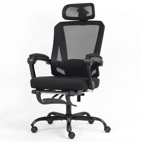 Günstiger Großhandel Slim verstellbarer Schwenk-Liege-Bürostuhl mit Armlehne und Fußstütze für den ergonomischen Heimgebrauch, Hersteller