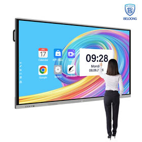 Smooth Touch Interaktives Whiteboard 75"/85"/98"/110" mit Dual-System (Android & Windows) Perfekt für Meetings und Präsentationen