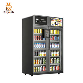 Wholesale Unmanned Smart Fridge Vending Machine for Fresh Foods Snack Drinks New-Tech Card Payment with Camera Monitor