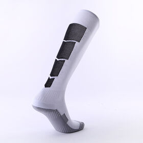 Calcetines de compresión para exteriores de algodón, medias largas, calcetines deportivos de marca con logo y patrones divertidos Jacquard