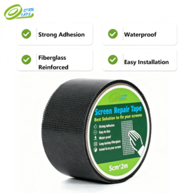 Window Screen Repair Tape for Windows or Doors, Strong Adhesive Patch Fiberglass Mesh Tape