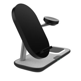Support de chargeur sans fil magnétique 3 en 1 pour bureau, portable, 15W charge rapide, logo personnalisé, pour le bureau à domicile