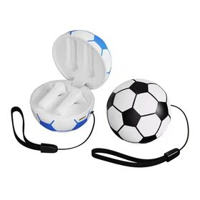 Écouteurs True Wireless Stereo en forme de ballon de football avec microphone, design léger pour les amateurs de sport, Bluetooth 5.4