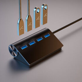 USB 3.0 HUB ,4 ports 3.0 USB high speed portable aluminum hub with 35cm cable