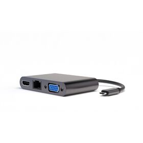 محور USB C، محطة إرساء من النوع C إلى HDMI 4K، PD 100W، محور USB 3.0 + VGA + محطة إرساء RJ45 جيجابت