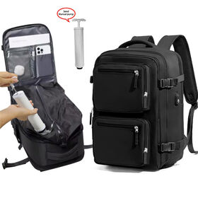 Mochila Antirrobo Impermeable para Portátil, Bolsa de Vacío de Gran Capacidad para Viajes de Negocios con Tejido Duradero para Portátiles de hasta 15.6"