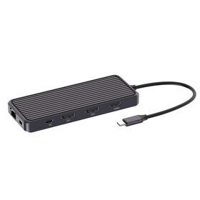 محطة إرساء للكمبيوتر المحمول 11 في 1 USB C، محور عالي الجودة 10G مع ثلاثة شاشات 4K