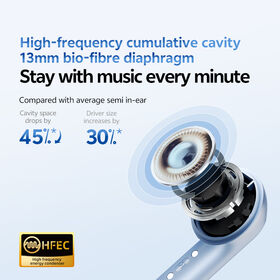 Hi-Res Audio kabellose Ohrhörer mit 4 Mikrofonen ENC für klare Anrufe, 27 Stunden Wiedergabezeit, 13mm dynamischer Treiber, 68ms-Modus mit geringer Latenz