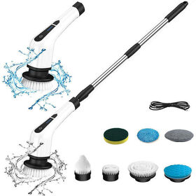 Brosse de Nettoyage Électrique Multifonction pour la Maison - Épurateur Rotatif Électrique pour Salle de Bain, Brosse de Nettoyage Électrique 7 en 1 / 9 en 1