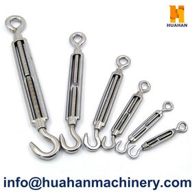 Edelstahl US Typ Spann schnalle Haken &amp; Auge, SS304 SS316 Marine Rigging Hardware