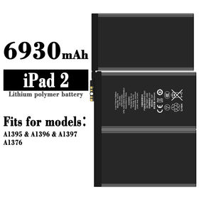 High Capacity 6930mAh Lithium Polymer Replacement Battery for Pad 2 Tablet Repair Spare Parts A1376 A1395 A1396 A1397