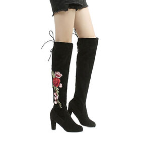 Hot sale high-heeled knee boots