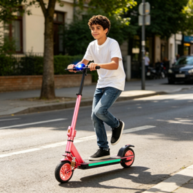 Leichter faltbarer E-Scooter S2 für Teenager und Erwachsene - 180W 25.2V 5.2Ah Höhenverstellbar, für größere Kinder und Jugendliche