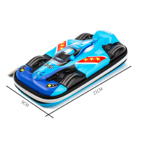 Coche 3D en forma de lápiz, gran capacidad estéreo coche deportivo pluma bolsa, caja de papelería creativa para niños de escuela primaria