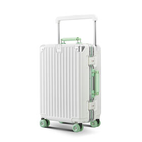 Koper Multifungsi Bingkai Aluminium PC, Koper Kabin Perjalanan Batang Teleskopik Lebar dengan Kunci TSA & Roda Spinner Senyap