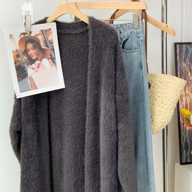 Grosir Kardigan Kasmir Ringan Sepaha Kasmir Murni 100% Sweater Kasmir Selendang Kasmir untuk Wanita