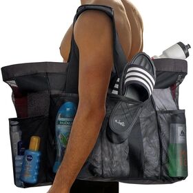Bolsa de Playa de Malla Personalizada al por Mayor - Duradera, Abierta, Portátil con Gran Espacio de Almacenamiento para Viajes de Verano