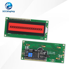 Russian character lcm display module SJXD1601A-IIC FSTN Red Positive microcontroller i2c lcd 16X1 dot matrix display screen