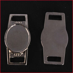 SGS OEM Color Blank Oval Plastic Shoelace Charms