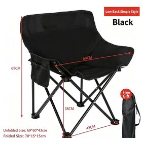 High Back Portable Moon Foldable Chair Outdoor Camping Beach Leisure Lounge Chair for Home Use