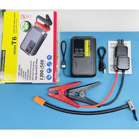 Mini Size 1000A 12V Car Jump Starter Build In Air pump portable 24000Mah Power Bank Car Jump Starter with Multi-Function