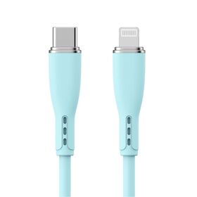 Cable de carga del relámpago del silicón de la categoría alimenticia del OEM y del ODM, enchufe de oro del borde del ABS, tacto ultra suave para la carga del iPhone