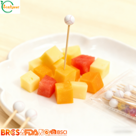 Bamboo Cocktail Picks, Decorative Fancy Fruit Skewers Toothpicks for Bar & Catering Use