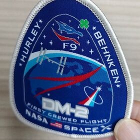 Einzigartige, perfekte Souvenir-Webetiketten-Aufnäher, umweltfreundlich, waschbar, Premium-Qualität OEKO-TEX, Sonderform, Souvenir NASA SpaceX