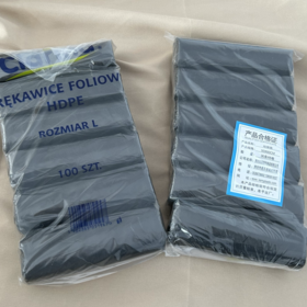 HDPE Black Flat Trash/Garbage Bags - Durable Refuse Sacks for Commercial & Home Waste Disposal