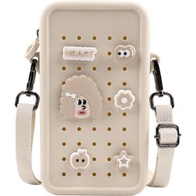 Bolso Cruzado Impermeable de Silicona para Mujer con Diseño Perforado, Capacidad 1.5L, Ligero, para Teléfono Móvil, Libre de BPA